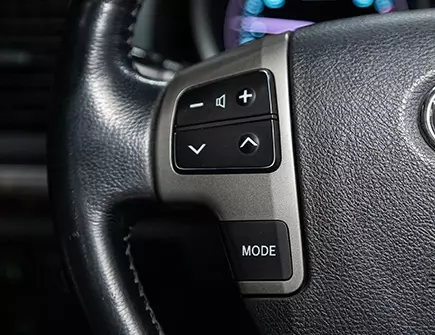 What is a Ghost Immobiliser? - close up view of a steering wheel
